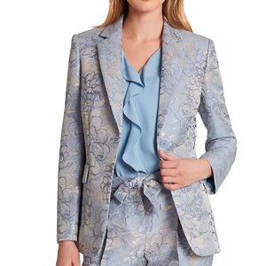 TAHARI Women's Metallic Jacquard Jacket Size 8